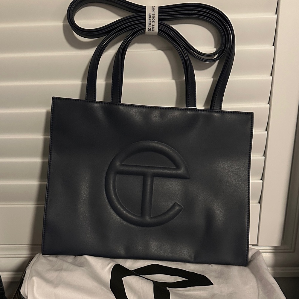 Telfar Dark Blue Tote Bag